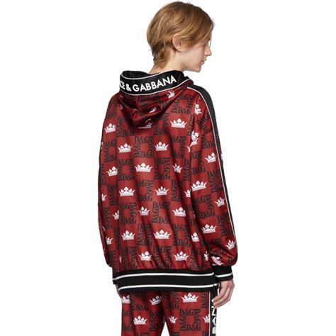 dolce gabbana red hoodie|dolce and gabbana crown hoodie.